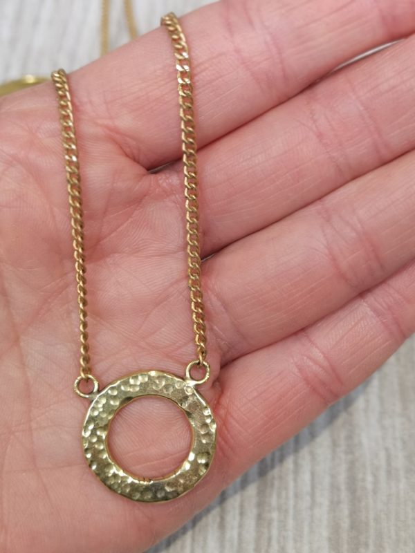 Brass Full Circle Necklace - Image 6