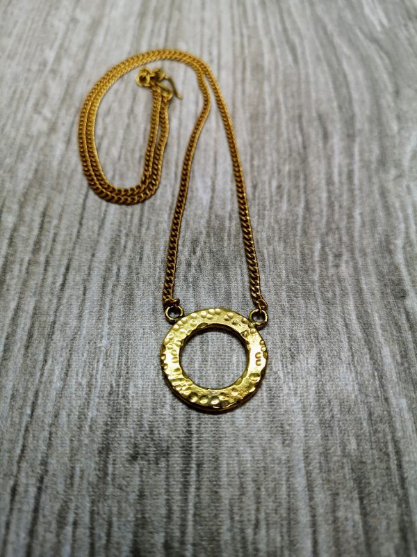 Brass Full Circle Necklace - Image 7