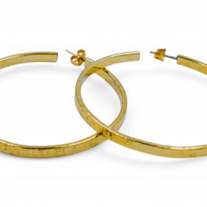 Hammered Large Omondi Hoop Earring