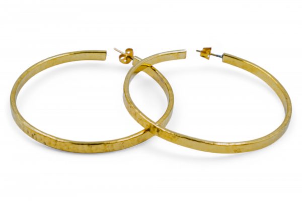 Hammered Large Omondi Hoop Earring