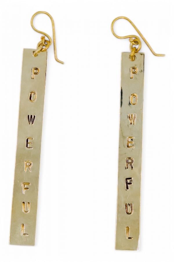 POWERFUL Brass Stamped Earring - Image 4