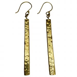 Hammered Flat Drop Earrings