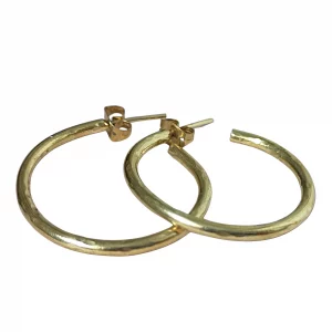Small brass hoop earrings